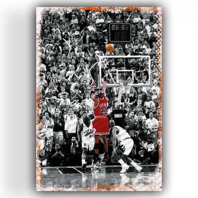 Basketball Ahşap Retro Vintage Poster 