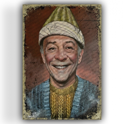 Münir Özkul Ahşap Retro Vintage Poster 