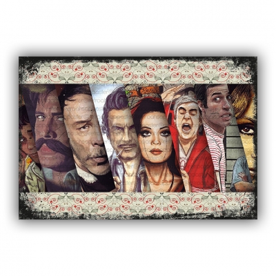 Yeşilçam Ahşap Retro Vintage Poster 