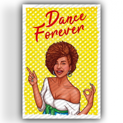 Dance Forever Ahşap Retro Vintage Poster 