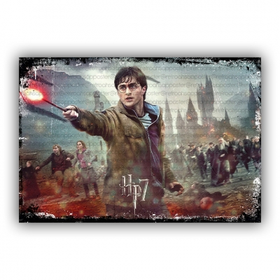 Harry Potter Ahşap Retro Vintage Poster 