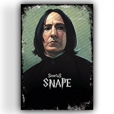 Harry Potter Severus Snape Ahşap Retro Vintage Poster 