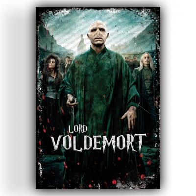 Voldemort Harry Potter Ahşap Retro Vintage Poster 