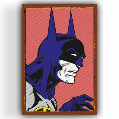 Batman Ahşap Retro Vintage Poster 