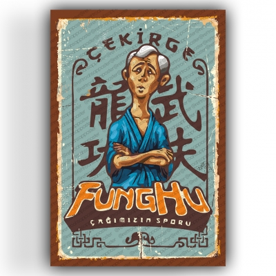 Çekirge Funghu Yeşilçam Ahşap Retro Vintage Poster 