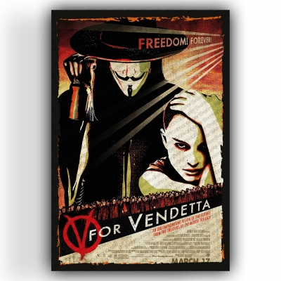 For Vendetta Ahşap Retro Vintage Poster 