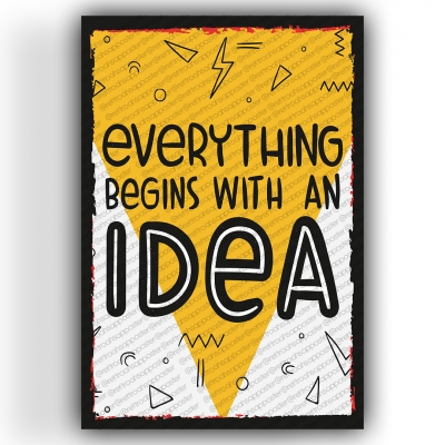 Idea Ahşap Retro Vintage Poster 