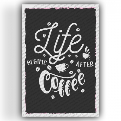 Life Coffee Ahşap Retro Vintage Poster 