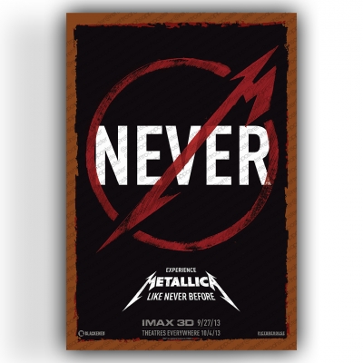 Metallica Never Ahşap Retro Vintage Poster 