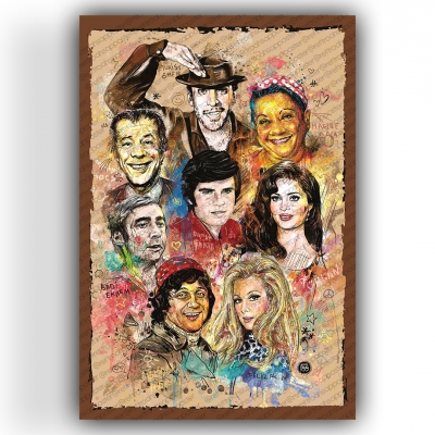 Yeşilçam Ahşap Retro Vintage Poster 