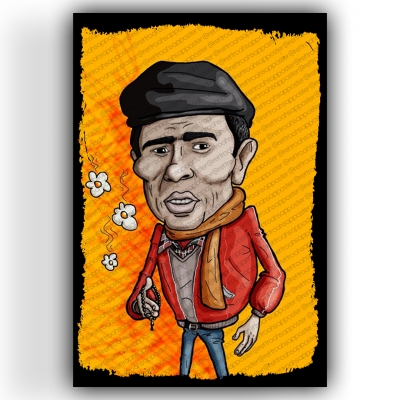 İlyas Salman Yeşilçam Ahşap Retro Vintage Poster 