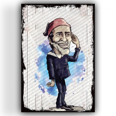 Kemal Sunal Yeşilçam Ahşap Retro Vintage Poster 