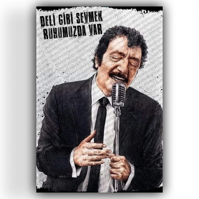 Müslüm Gürses Ahşap Retro Vintage Poster 