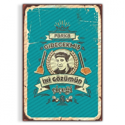 Kemal Sunal Yeşilçam Ahşap Retro Vintage Poster 