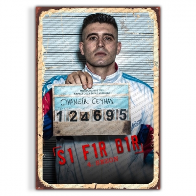 Cio sıfır bir adana Ahşap Retro Vintage Poster 