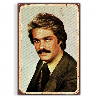 Kadir İnanır Ahşap Retro Vintage Poster 