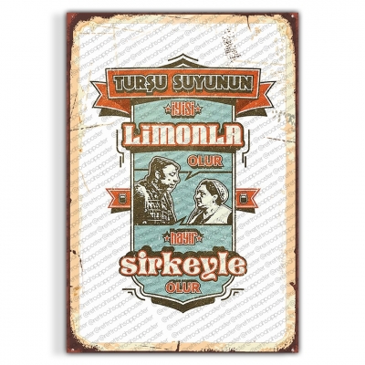 Yeşilçam Ahşap Retro Vintage Poster 