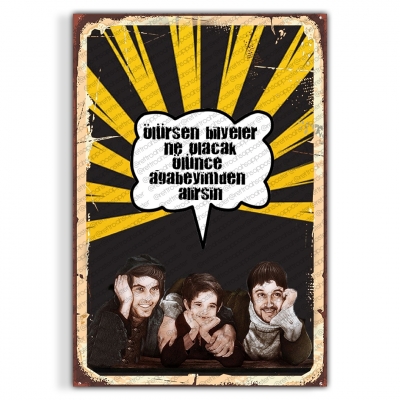 Yeşilçam Ahşap Retro Vintage Poster 