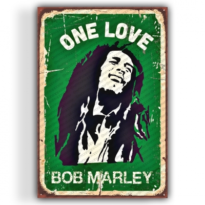 Bob Marley Ahşap Retro Vintage Poster 