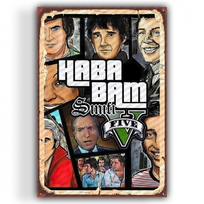 Hababam Sınıfı Yeşilçam Ahşap Retro Vintage Poster 