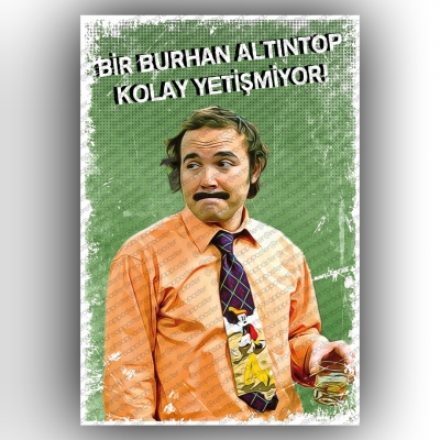 Burhan Altıntop Ahşap Retro Poster