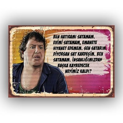 Erdal Tosun Ahşap Retro Poster