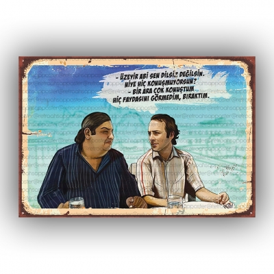 Erdal Tosun Ahşap Retro Poster