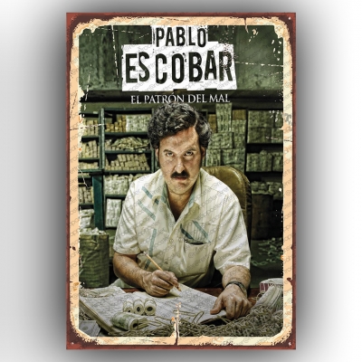 Escobar Ahşap Retro Poster