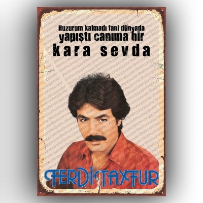 Ferdi Tayfur Ahşap Retro Poster
