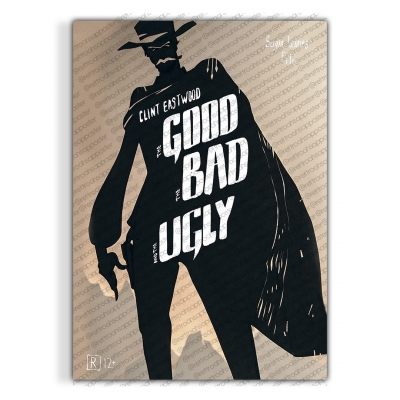 Good Bad and Ugly Ahşap Retro Poster