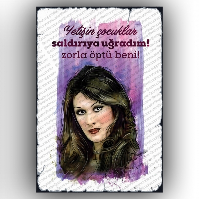 Gülşen Bubikoğlu Yeşilçam Ahşap Retro Poster