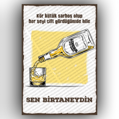 Kör Kütük Ahşap Retro Poster