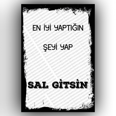 Sal Gitsin Ahşap Retro Poster