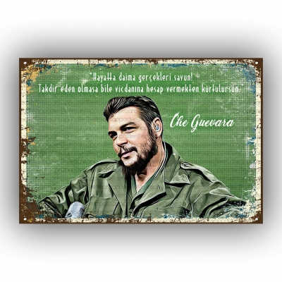 Che Guevara Ahşap Poster