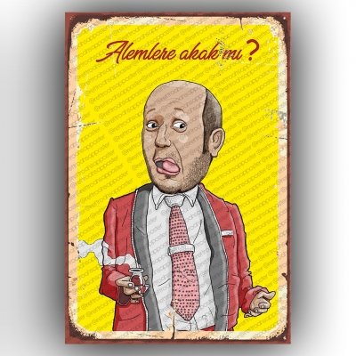 İsmail Abi Retro Ahşap Poster