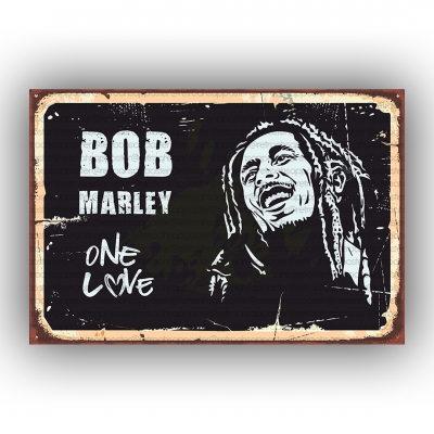 Bob Marley Ahşap Retro Vintage Poster 