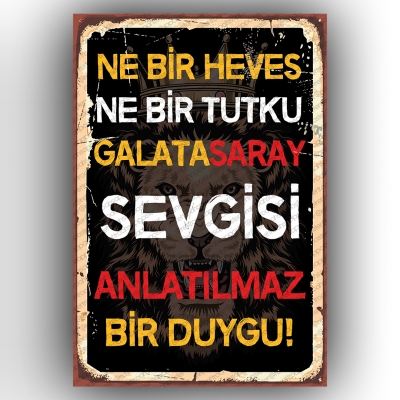 Galatasaray Retro Ahşap Poster