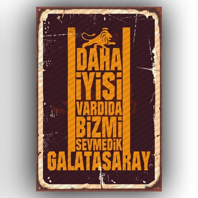 Galatasaray Retro Ahşap Poster