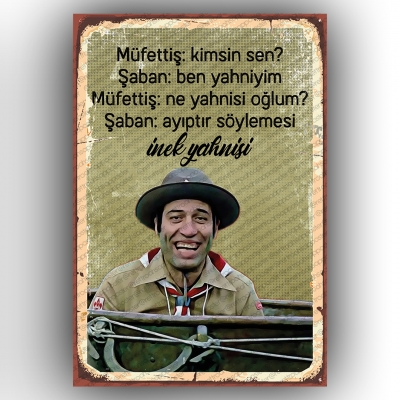 Kemal Sunal Yeşilçam Retro Ahşap Poster