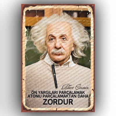 Albert Einstein Ahşap Poster