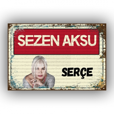 Minik Serçe Sezen Aksu  Retro Ahşap Poster