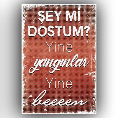 Şey mi Dostum... Ahşap Retro Poster