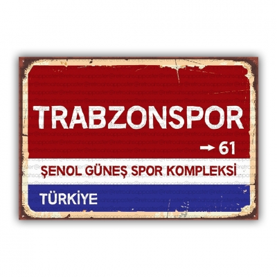 Trabzon Spor  Ahşap Retro Poster