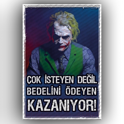 Bedelini Ödeyen Retro Ahşap Poster