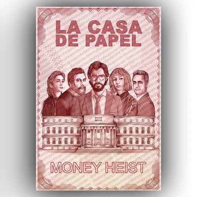 La casa de papel - Money Heist Ahşap Retro Poster