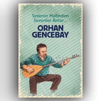 Orhan Gencebay  Retro Ahşap Poster