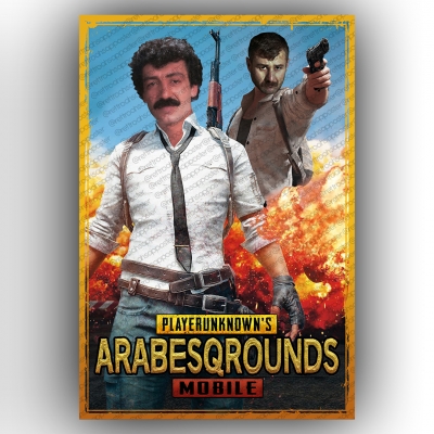 Pubg Müslüm Azer   Retro Ahşap Poster