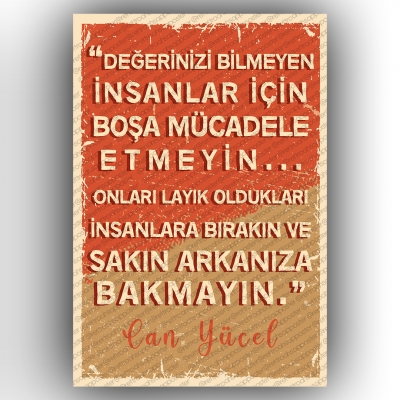  Can Yücel Ahşap Poster