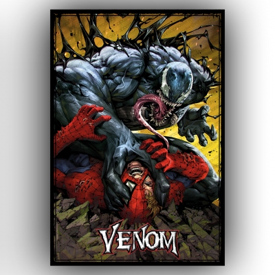 Venom  Ahşap Retro Vintage Poster 