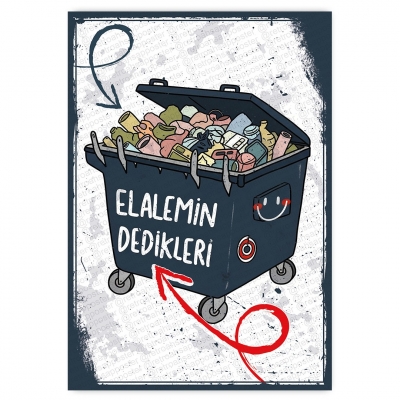 ELALEMİN DEDİKLERİ - ahşap retro poster